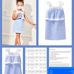 Janie and Jack Eyelet dress size 7 VGUD